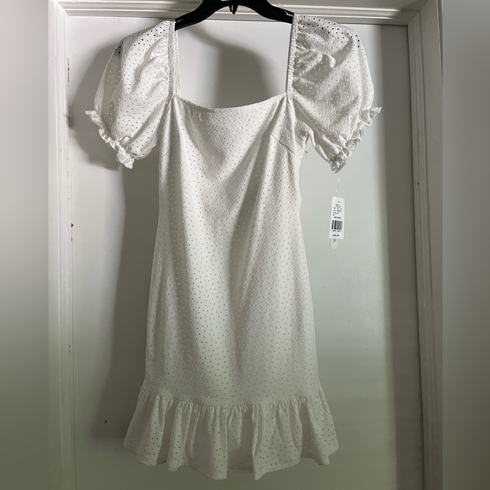 Speechless Puff Sleeve White Dress from Kohls